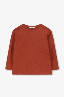 Roodbruin jersey t-shirt