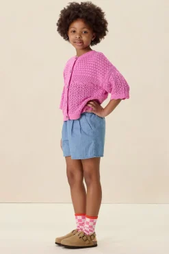 Roze ajour vest