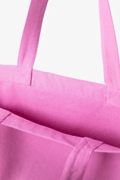 Roze canvas shopper large