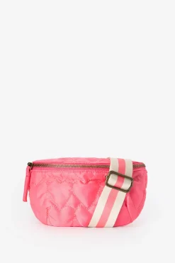 Roze crossbody tas met hartjes