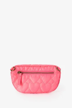 Roze crossbody tas met hartjes