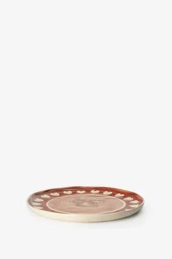 Roze dinerbord met hartjes
