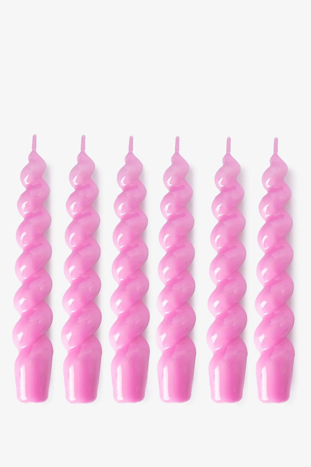 Roze draaikaarsen 17 cm