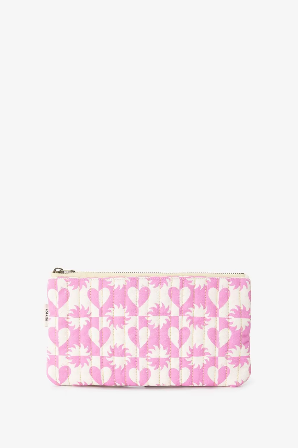 Roze etui met zon en hartjes