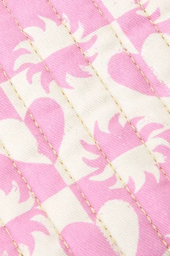 Roze etui met zon en hartjes