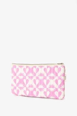 Roze etui met zon en hartjes