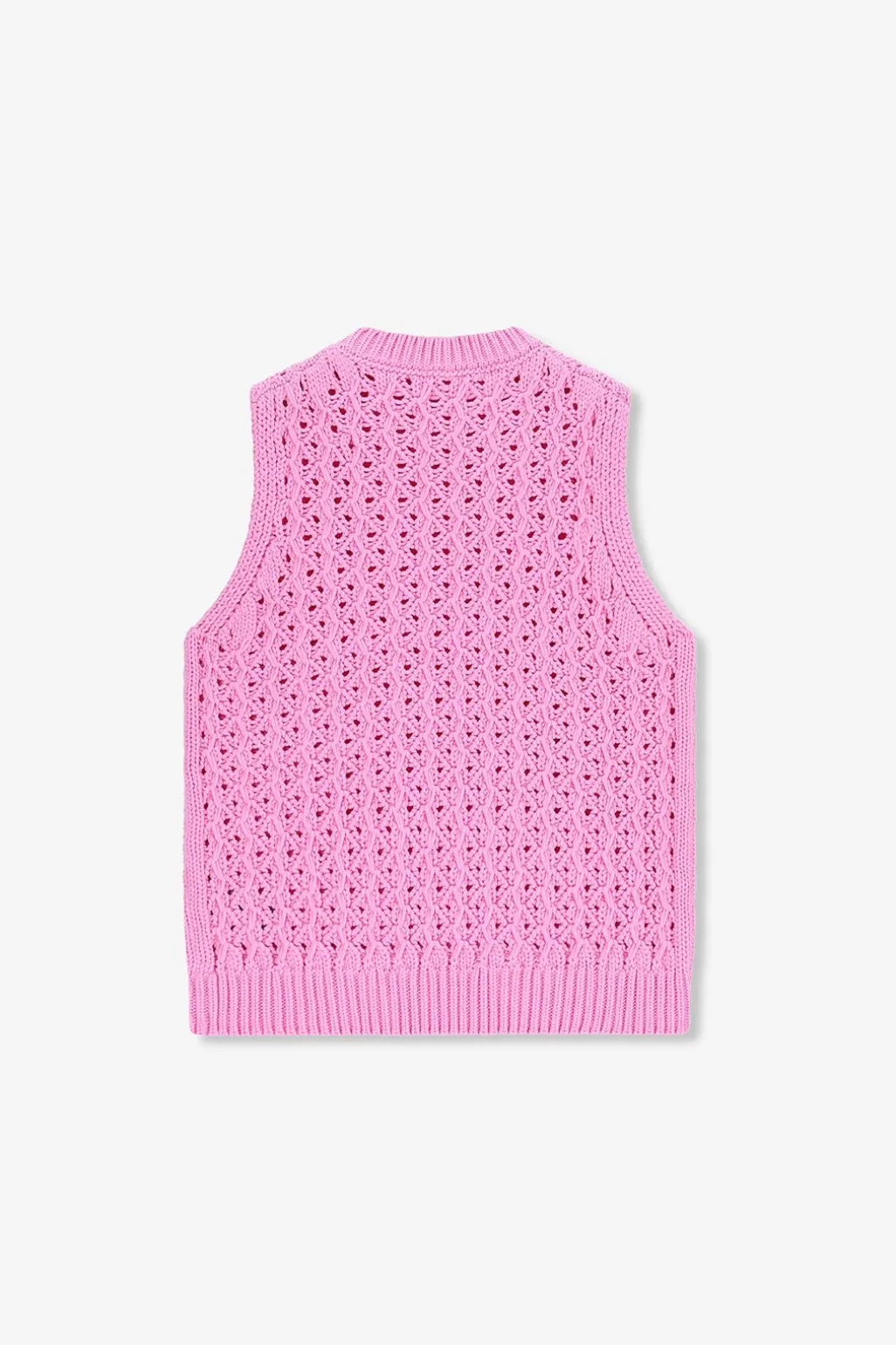 Roze gebreide spencer