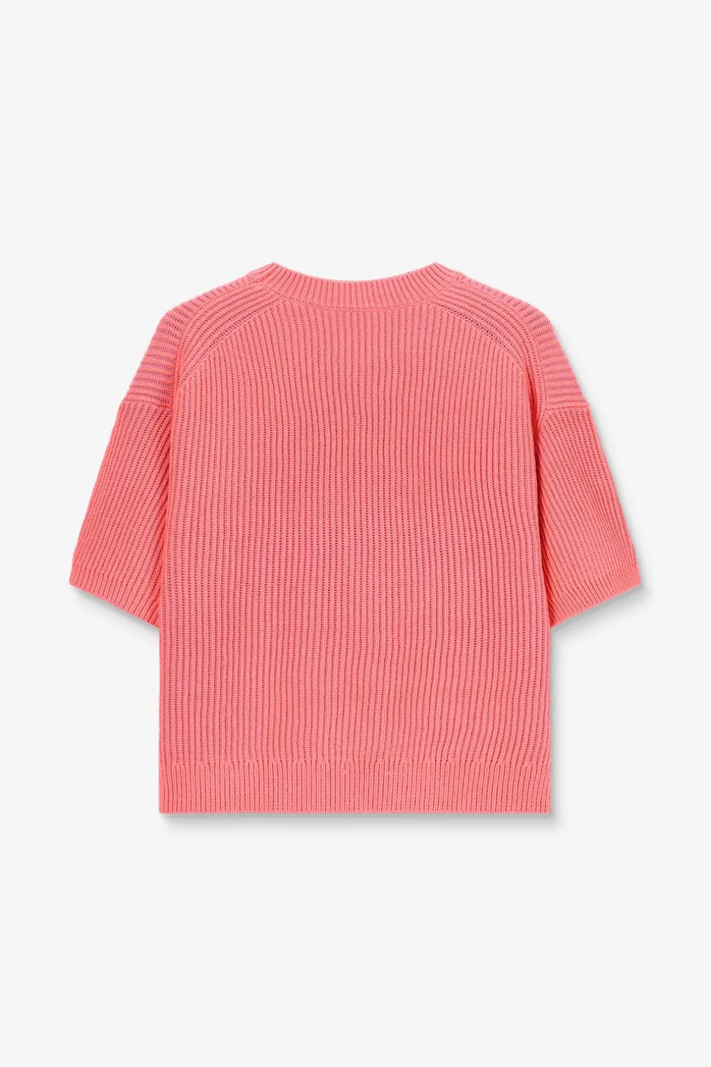 Roze gebreide trui