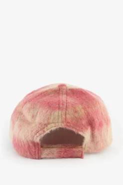 Roze geruite pet