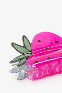 Roze haarklem aardbei