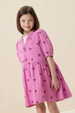 Roze jurk met embroidery
