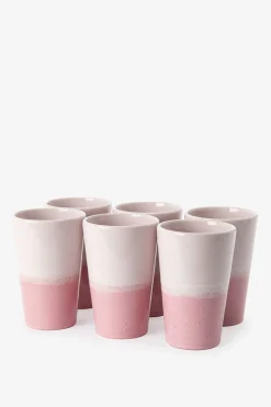 Roze latte mokken