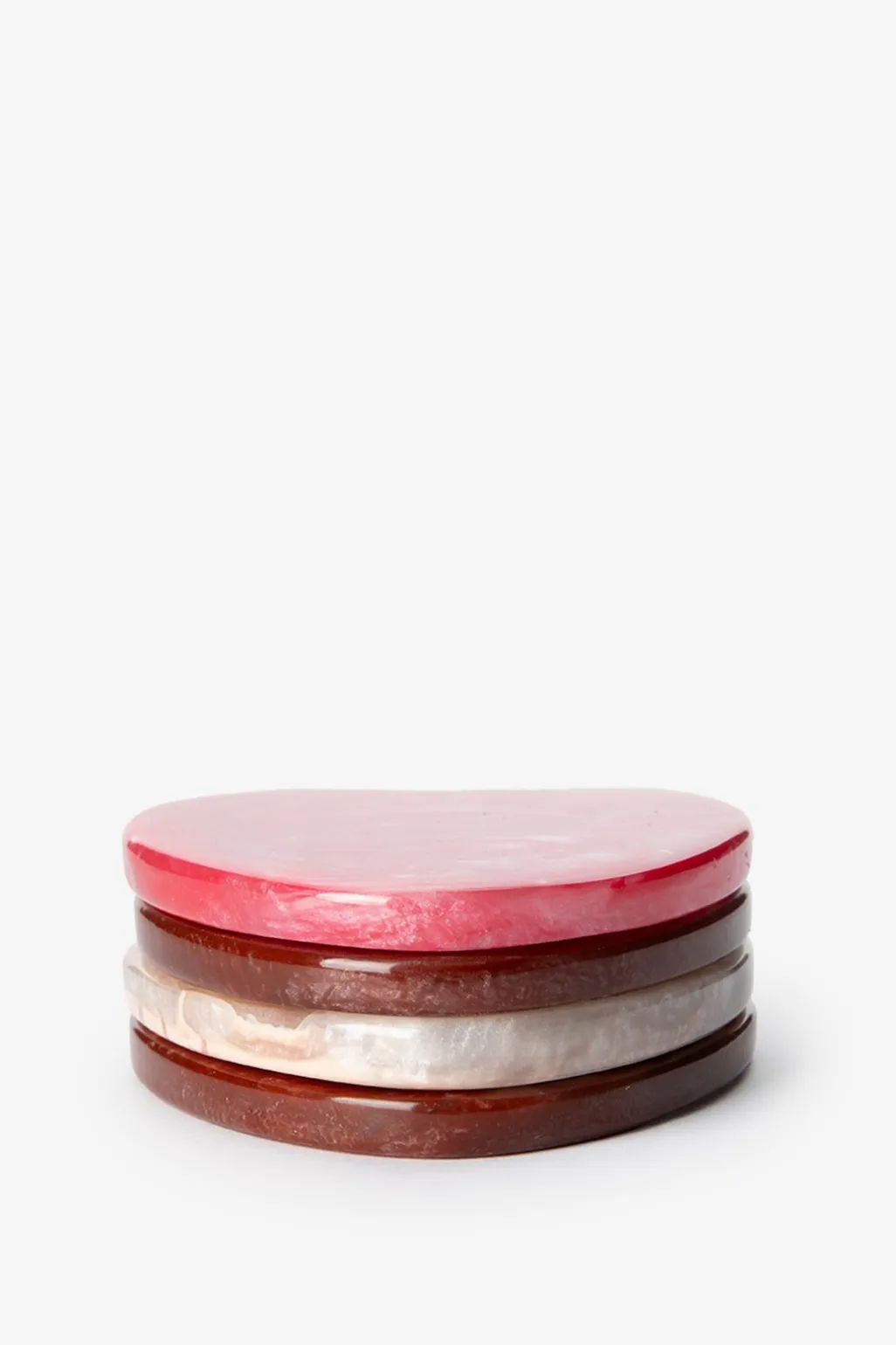 Roze onderzetters hart