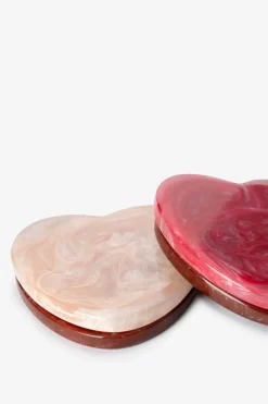Roze onderzetters hart