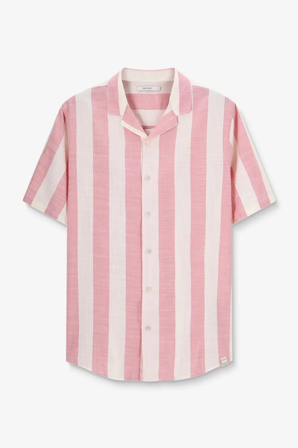 Roze overhemd met strepen