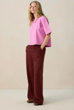 Roze oversized T-shirt