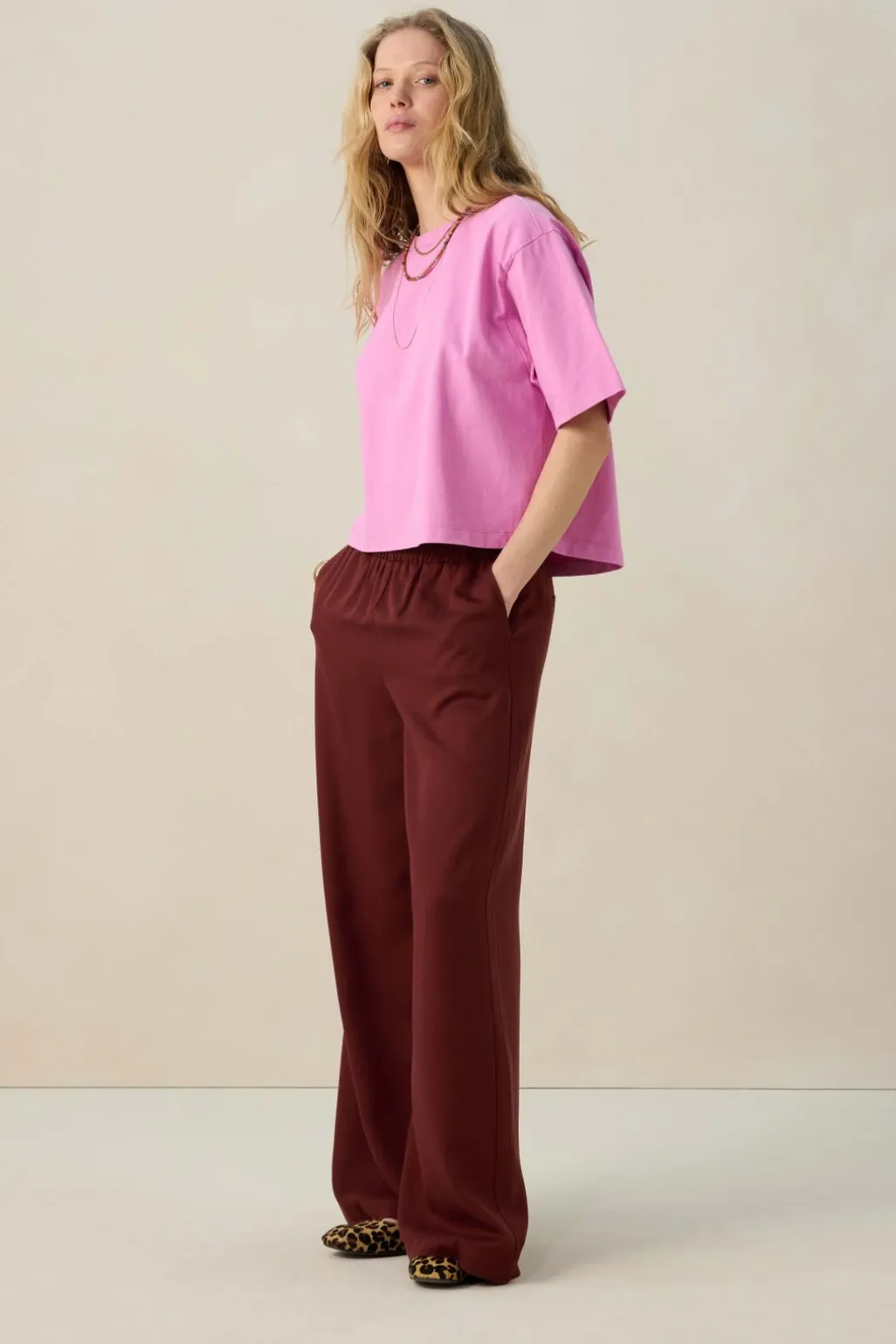 Roze oversized T-shirt