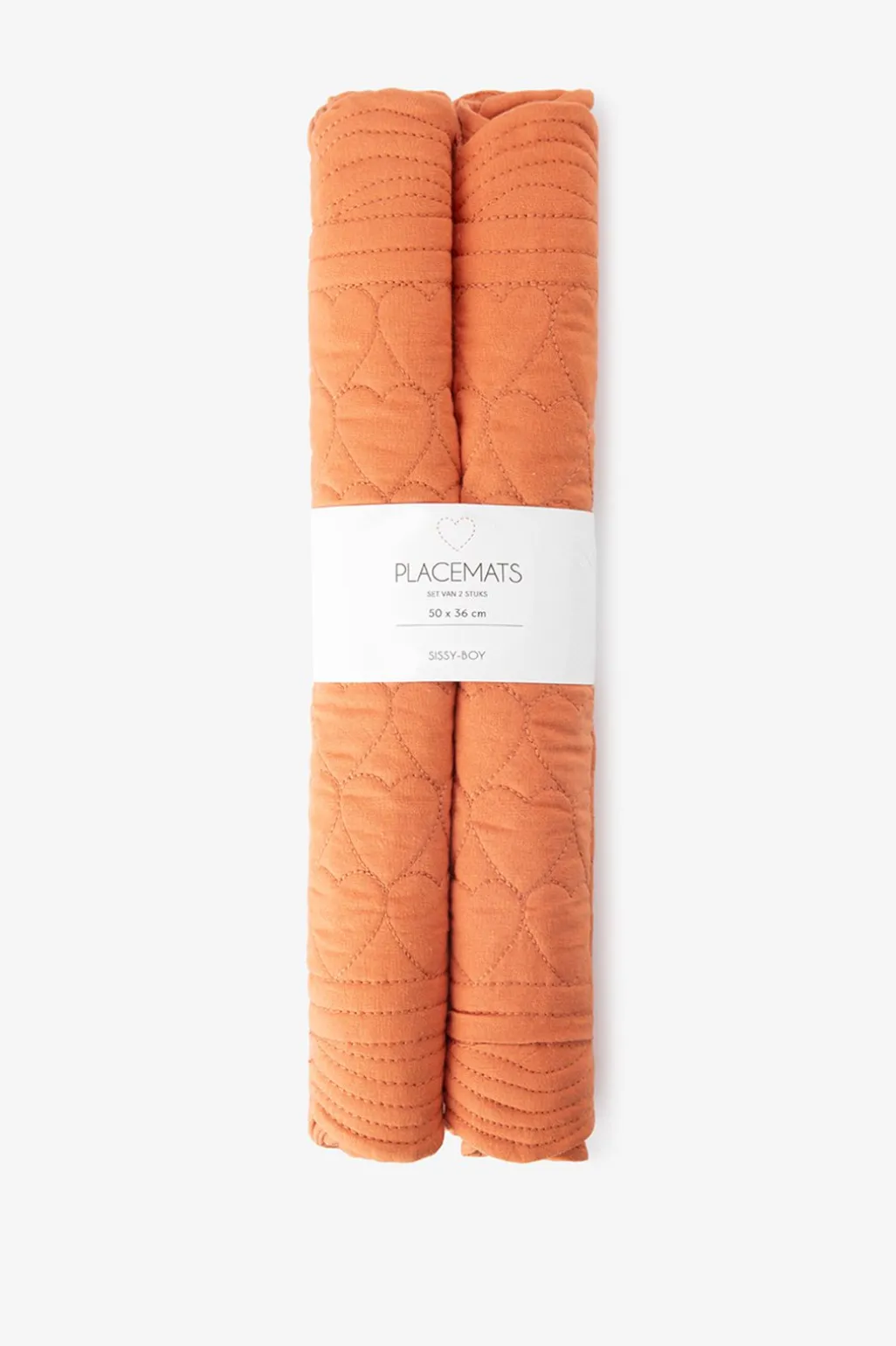 Roze placemat set met hartjesprint