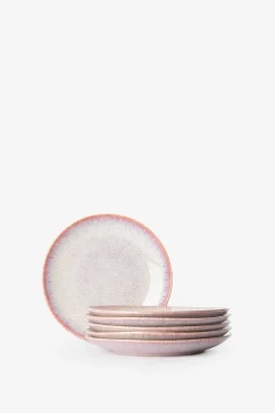 Roze reactive glaze ontbijtbord