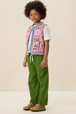 Roze reversible padded gilet