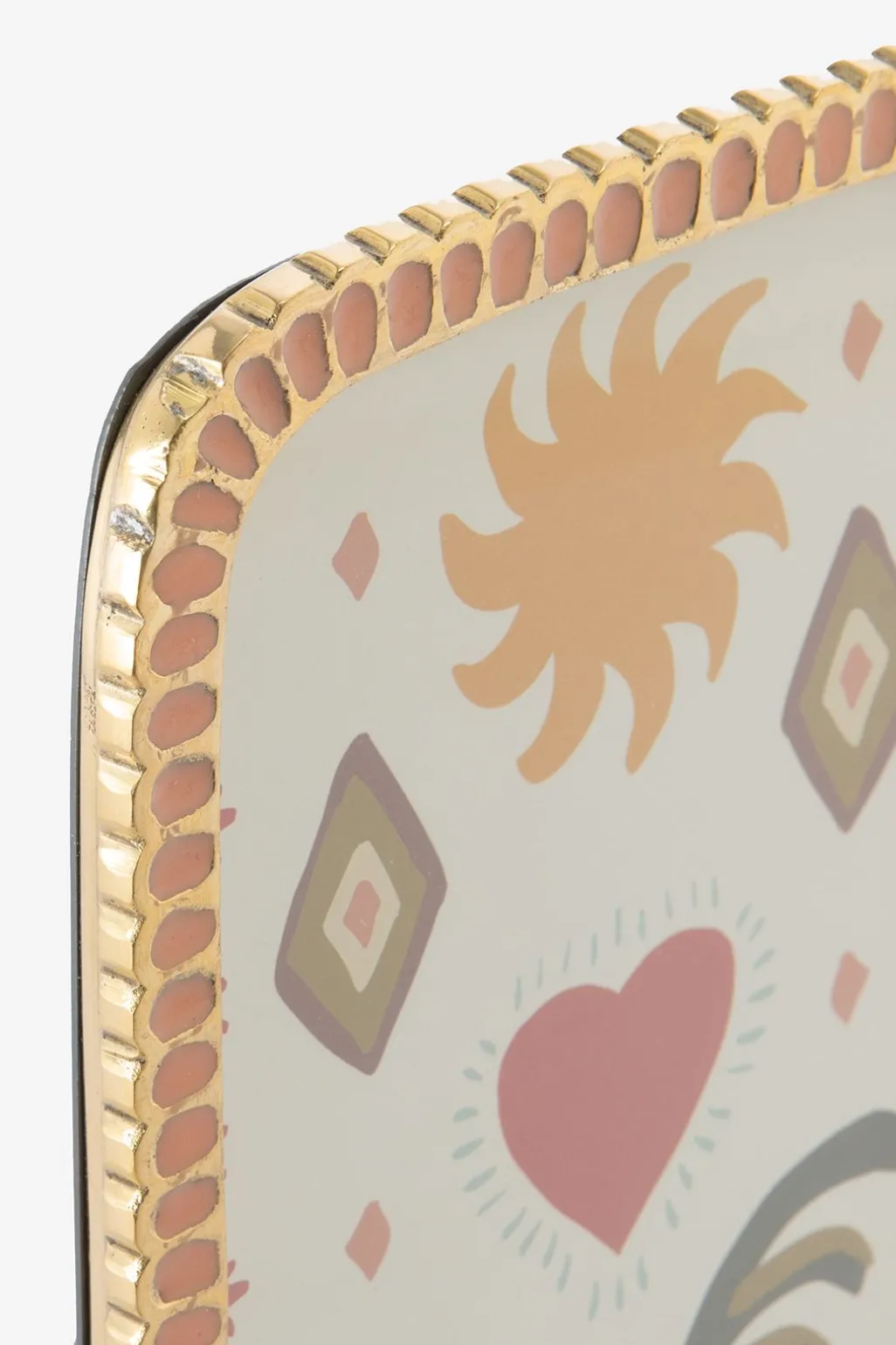 Roze scalloped enamel fotolijst