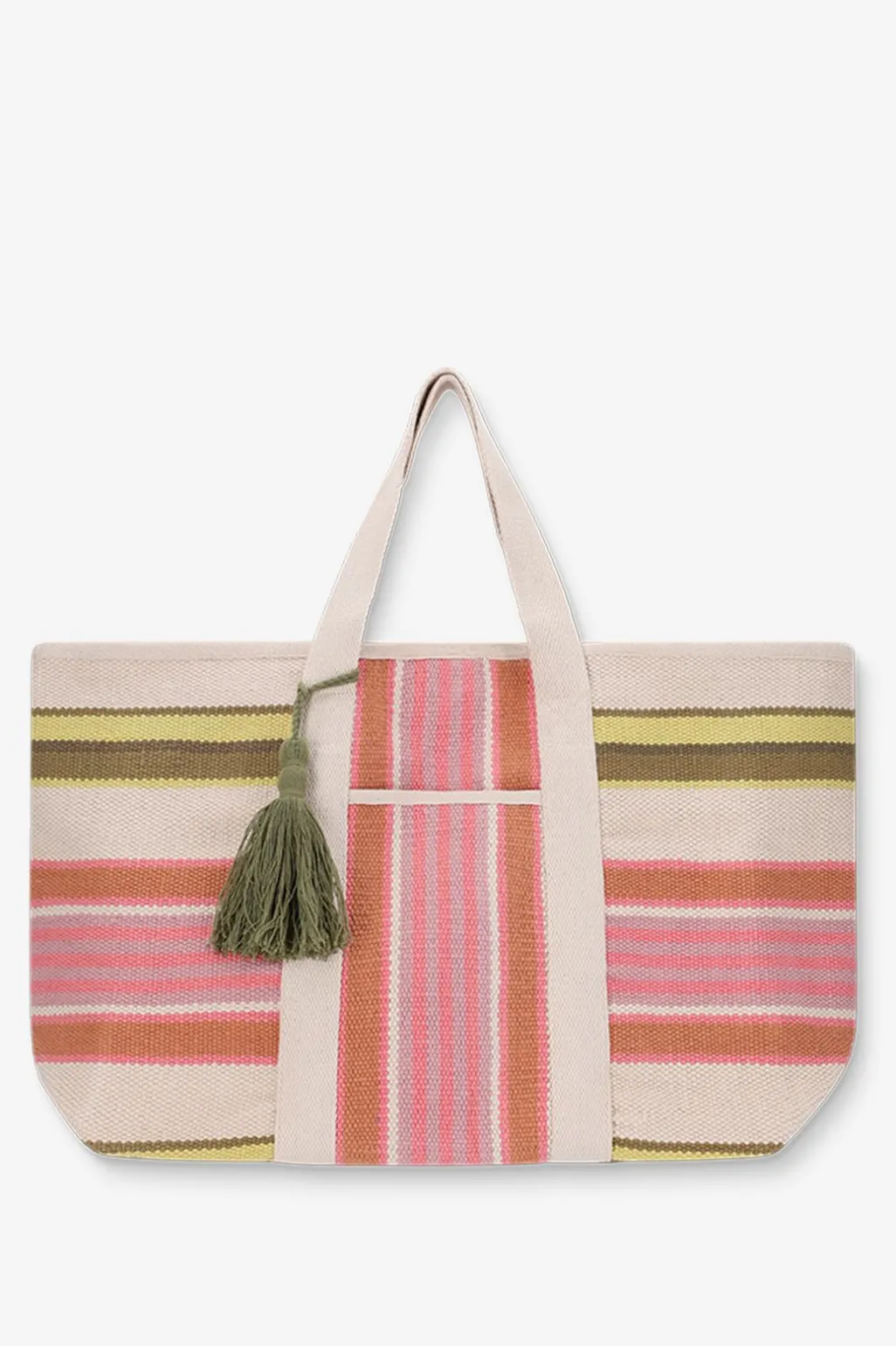 Roze shopper met strepen