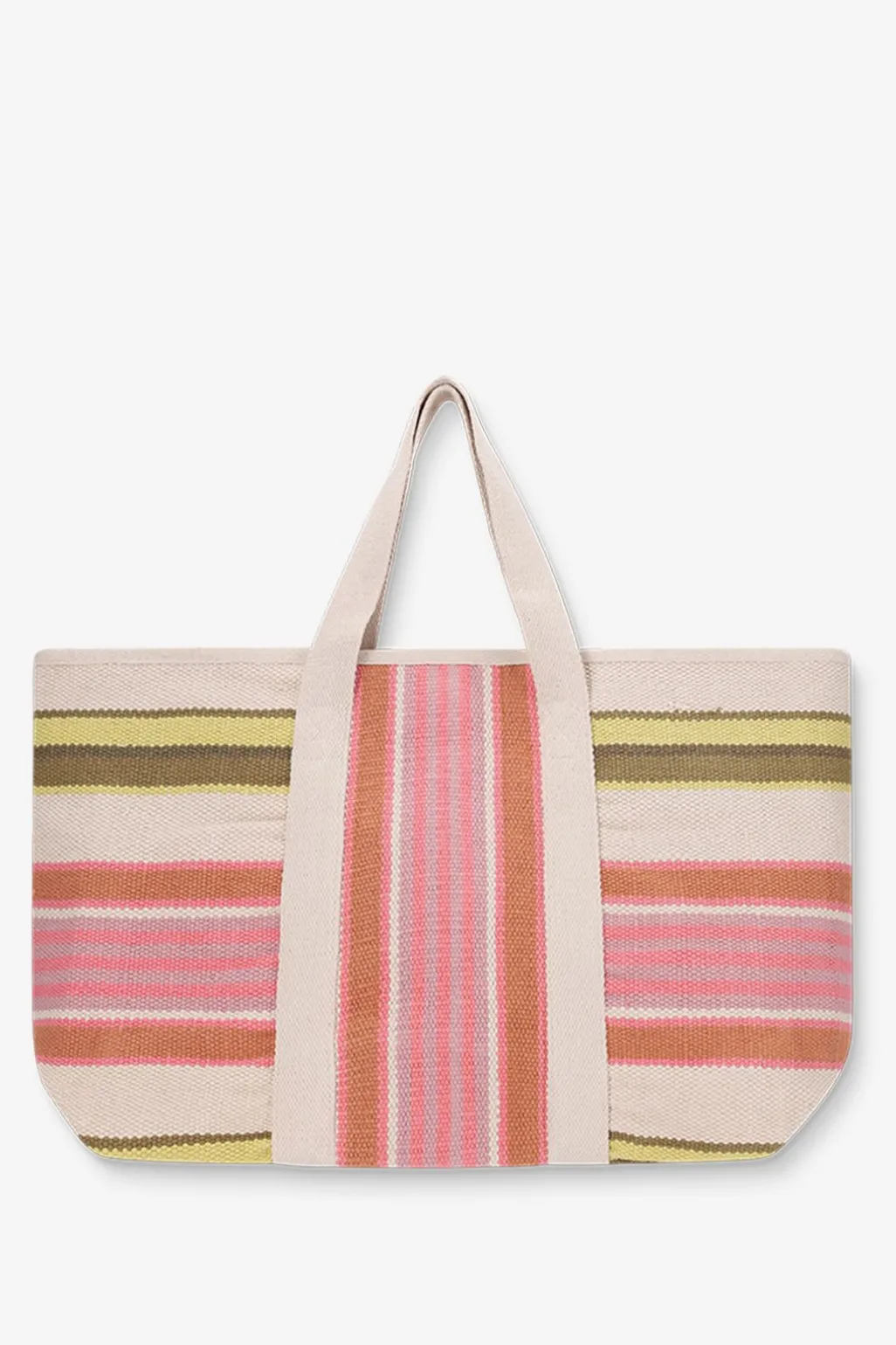 Roze shopper met strepen
