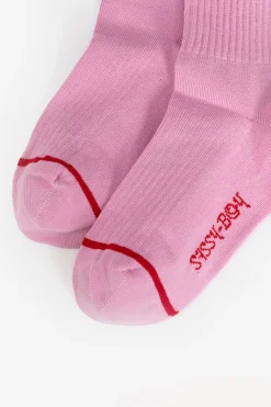 Roze sportsokken met hart