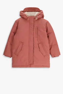 Roze technische parka jas