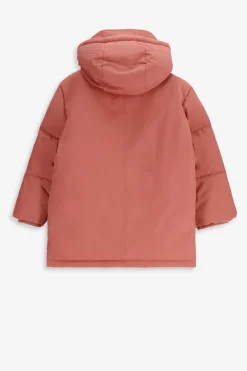 Roze technische parka jas