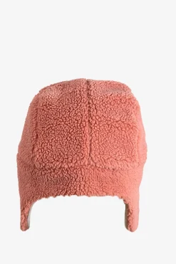 Roze teddy pilotenmuts