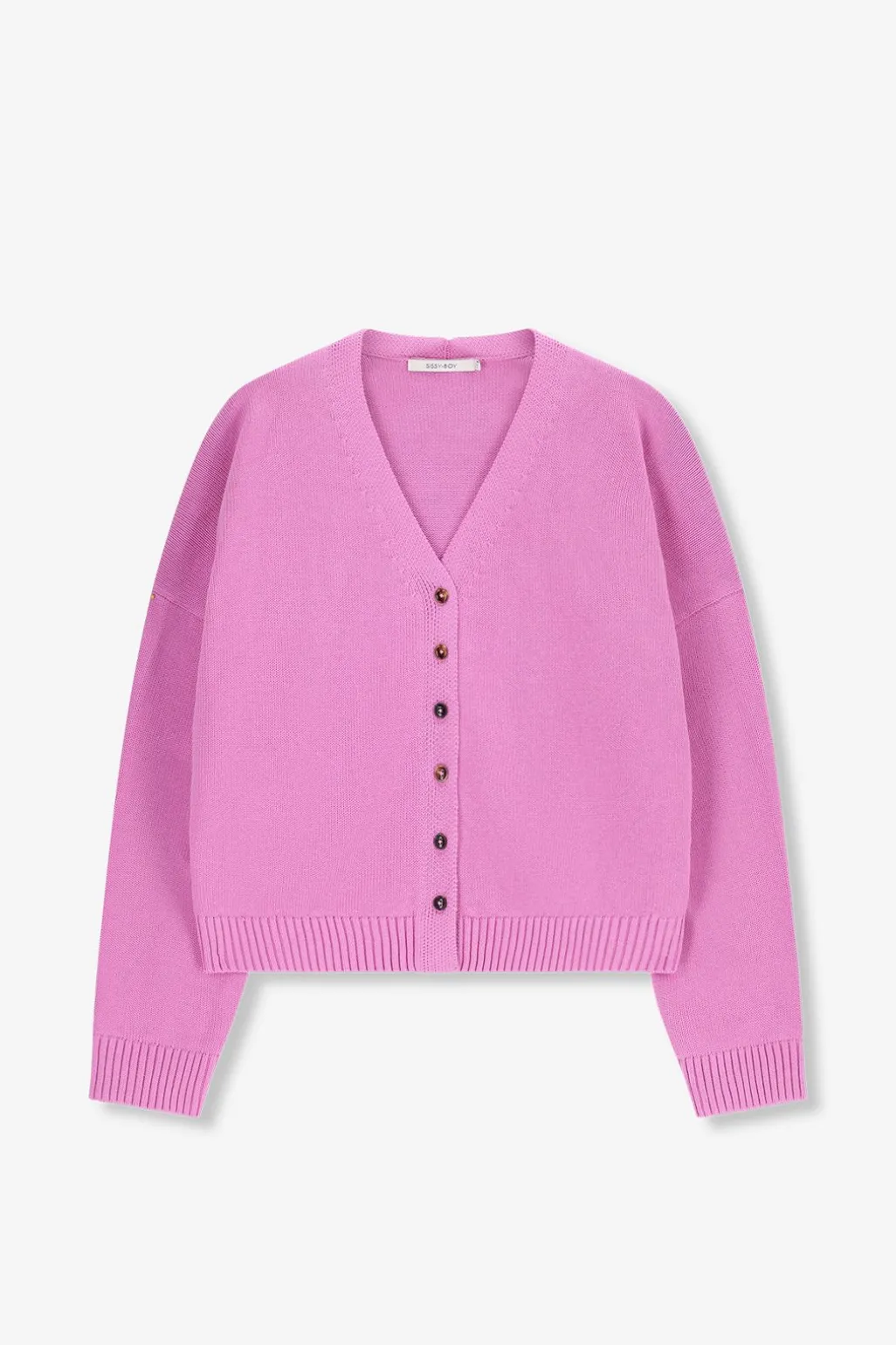 Roze vest met v-hals