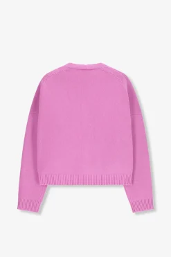 Roze vest met v-hals