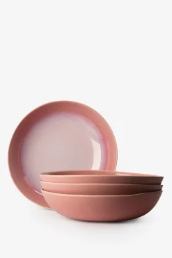 Serveerschaal roze reactive glaze funky