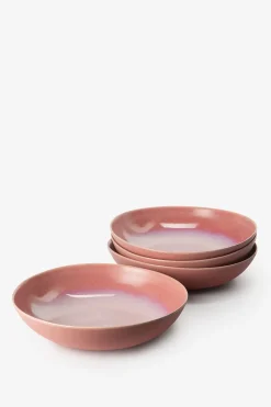 Serveerschaal roze reactive glaze funky