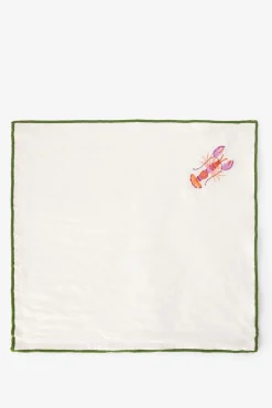 Set van 2 multicolour servetten met kreeft