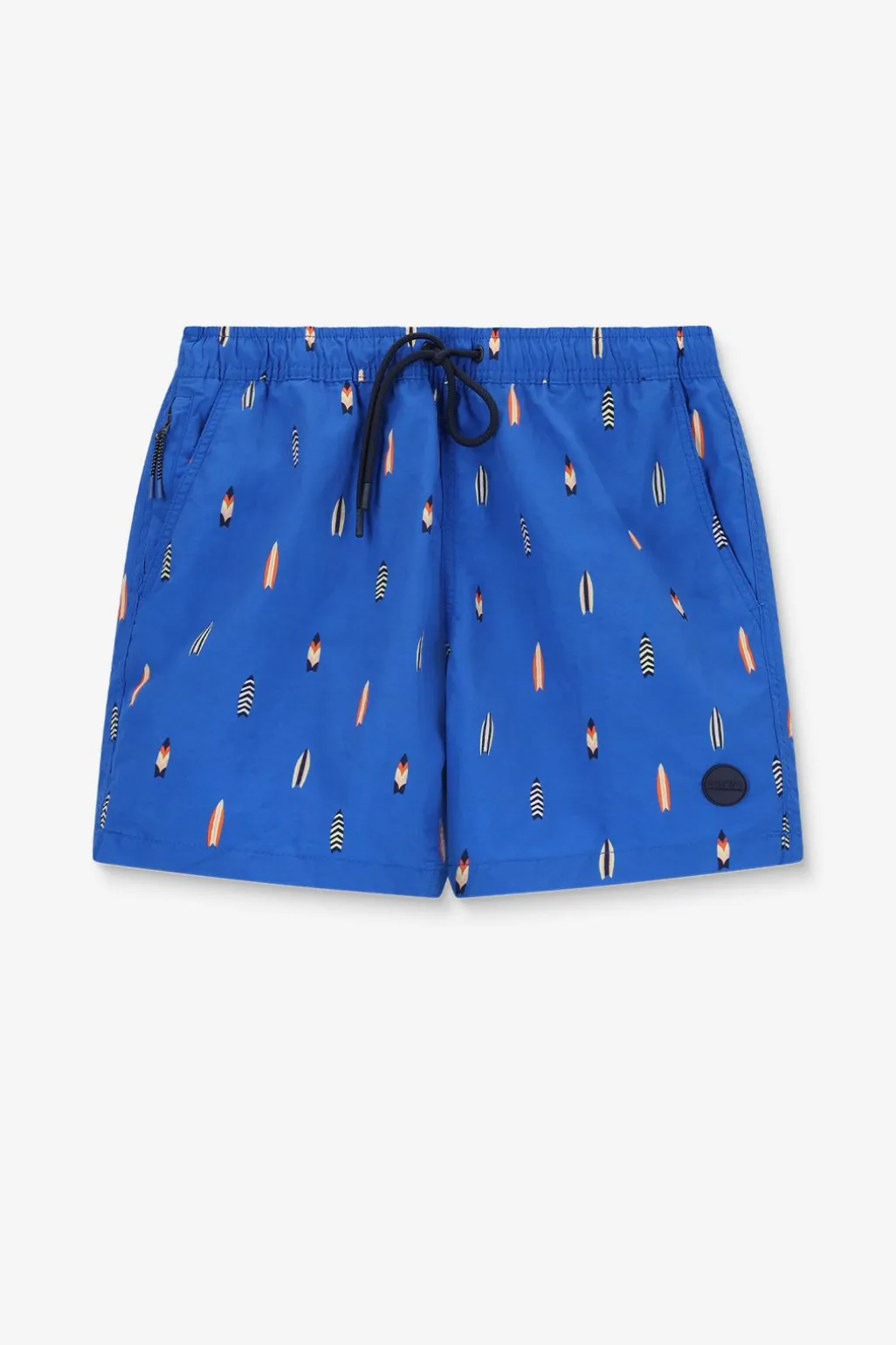 Shiwi blauwe zwembroek met surfbord print