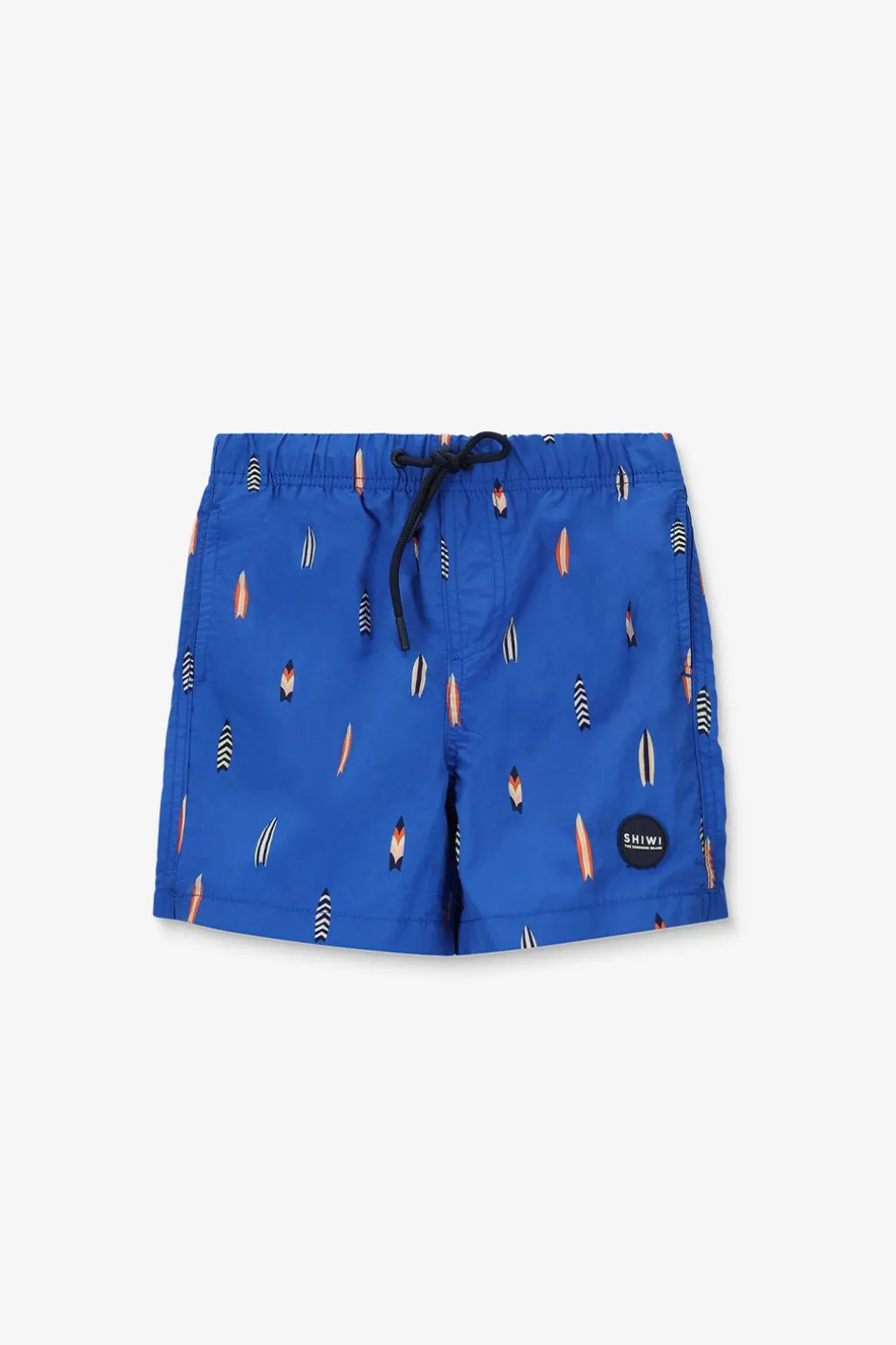 Shiwi blauwe zwembroek met surfbord print