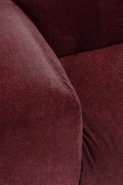 Sir velvet 3-zits bank wine red