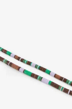 Telefoonkoord met multicolour kralen bruin