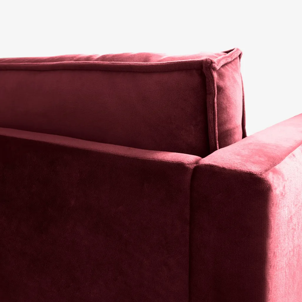 The Duchess velvet bank 2,5-zits wine red