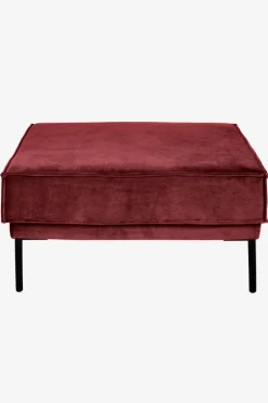 The Duchess velvet hocker wine red