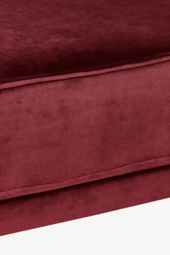 The Duchess velvet hocker wine red