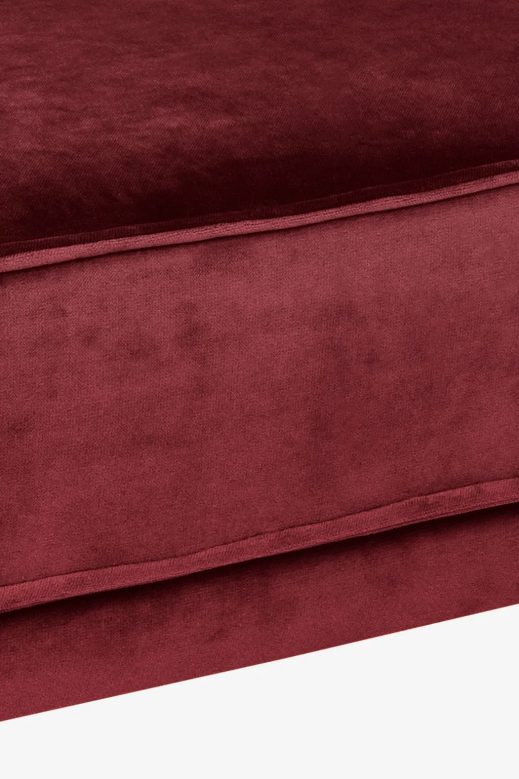 The Duchess velvet hocker wine red