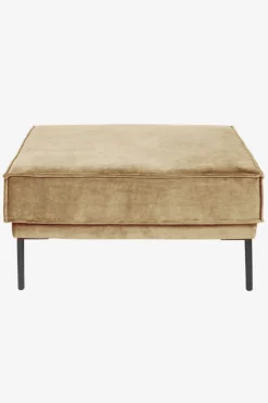 The Duchess velvet hocker sand
