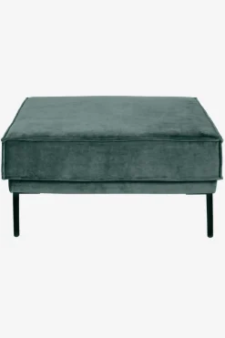 The Duchess velvet hocker grijs blauw