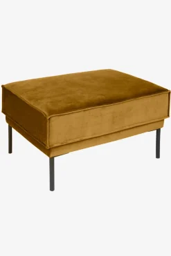 The Duchess velvet hocker okergeel