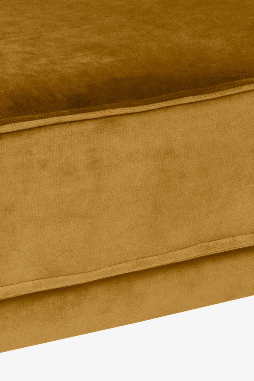 The Duchess velvet hocker okergeel