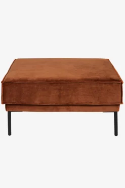 The Duchess velvet hocker roest