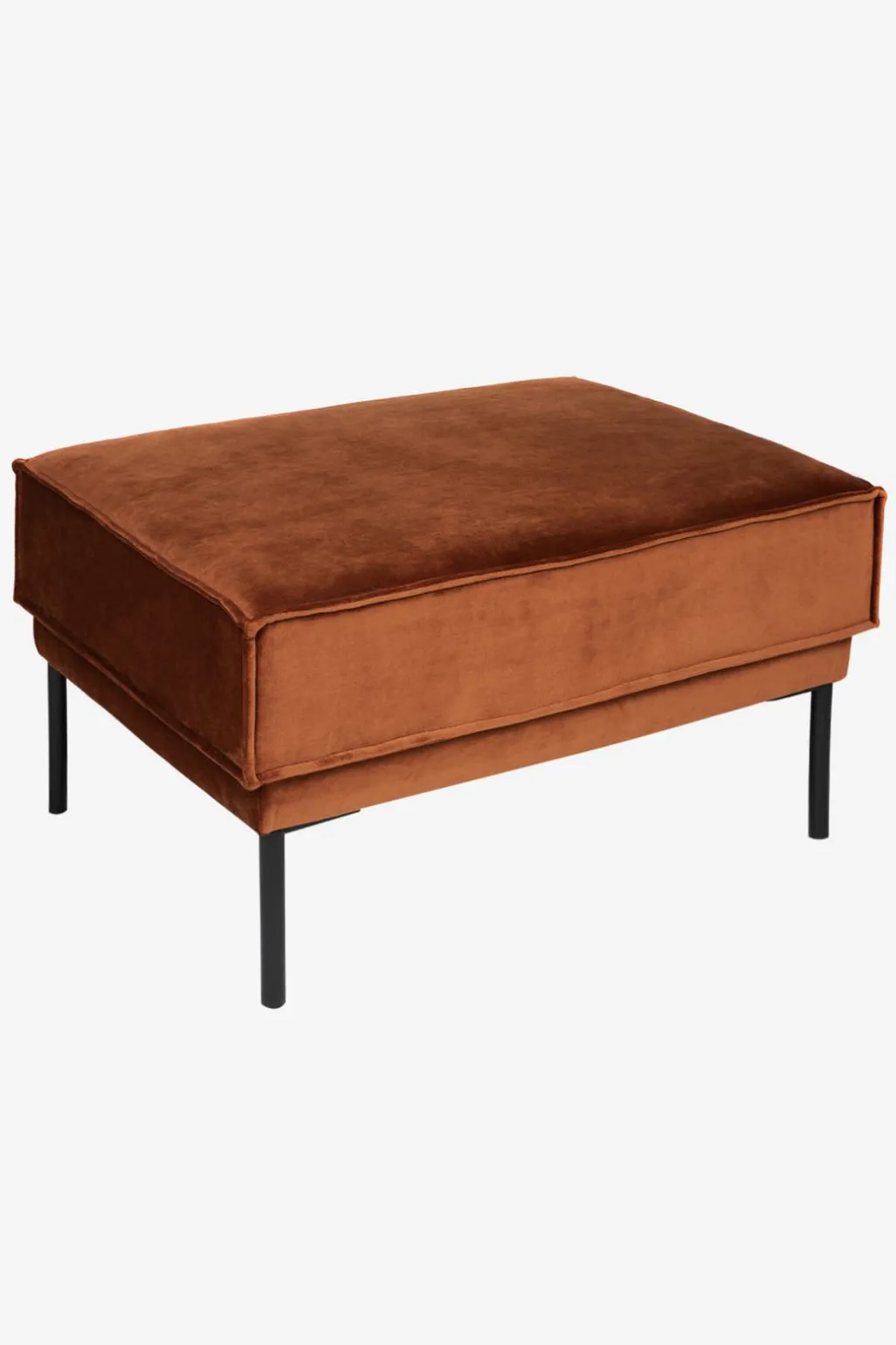 The Duchess velvet hocker roest